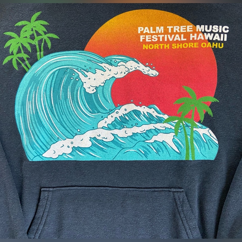 AVIATOR NATION x Palm Tree Music Festival North Shore Oahu Hoodie Unisex XS ๐ - Picture 10 of 13